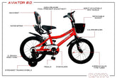 CAYA Aviator Tubular Cycle Freeride Bike Steel for Unisex Kids 16 inches 5-8 Years (Floro Red) (Copy)